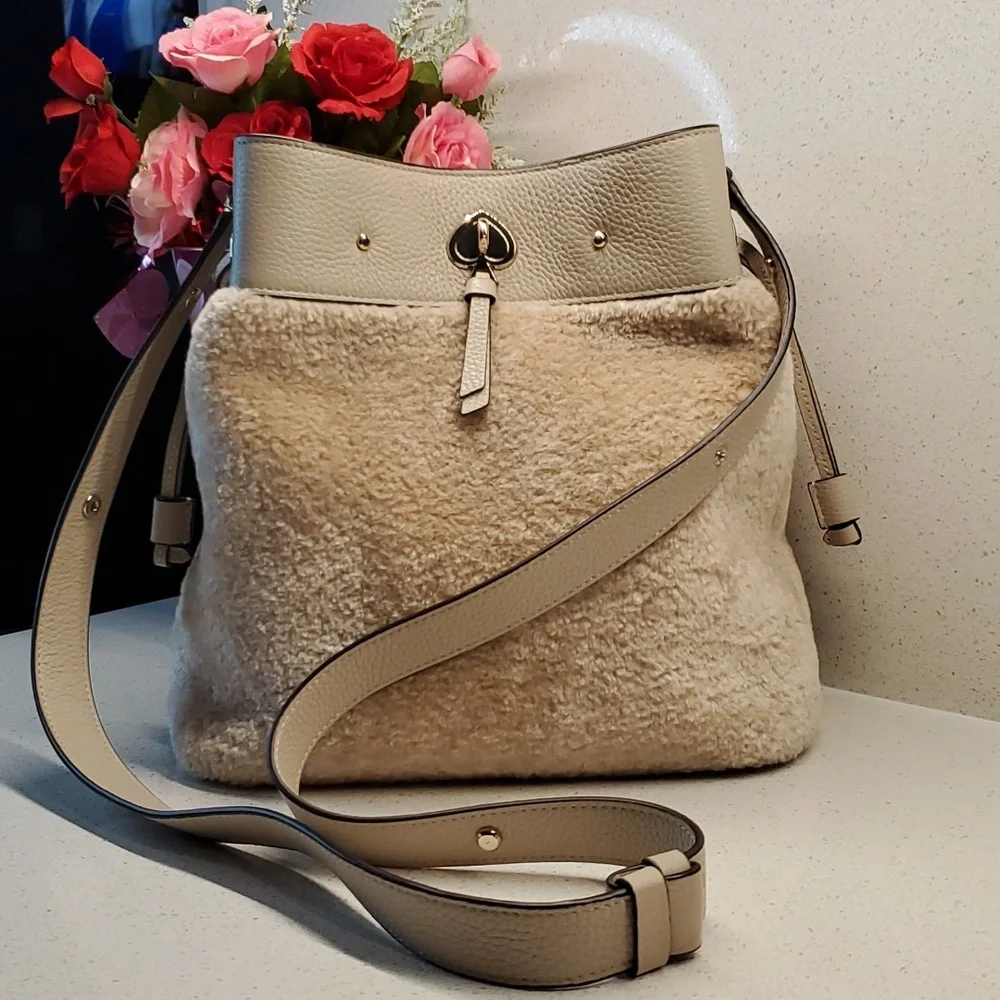 KATE SPADE Fluffy crossbody bucket bag